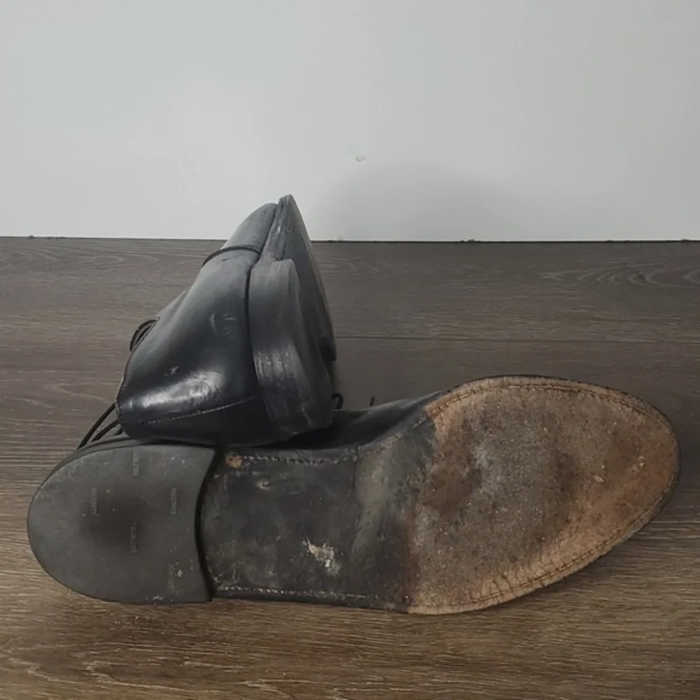 Cordwainer Wright Black Leather Wingtip Oxford Shoes Men's Size 13D‎